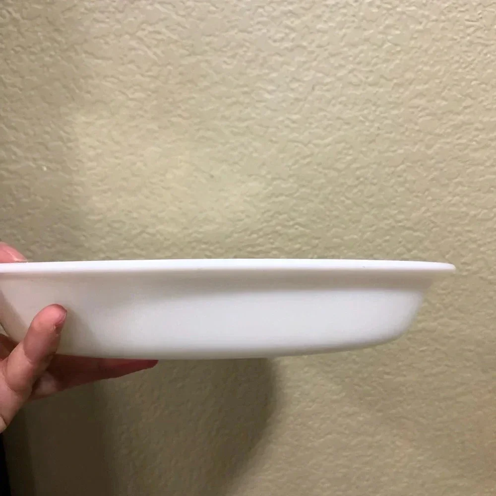 VTG MILK GLASS PYREX CORNINGWARE WHITE PIE DISH